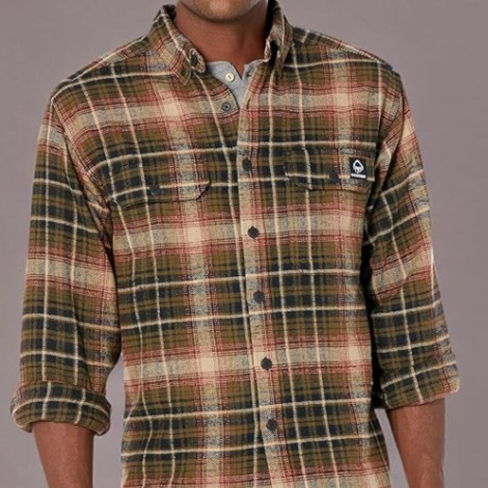 Wolverine Men's Glacier Flannel Shirt-Size Medium